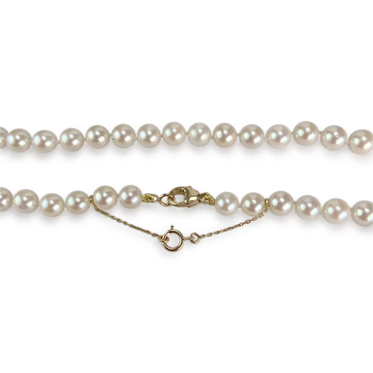 Collier d'occasion or 750 jaune perle de culture du japon - vue 3