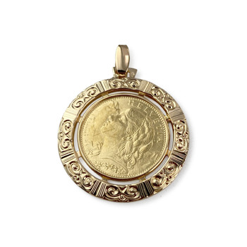 Pendentif d'occasion or 750 jaune