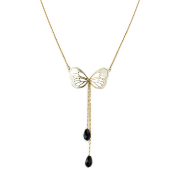 Collier d'occasion or 375 jaune oxyde de zirconium