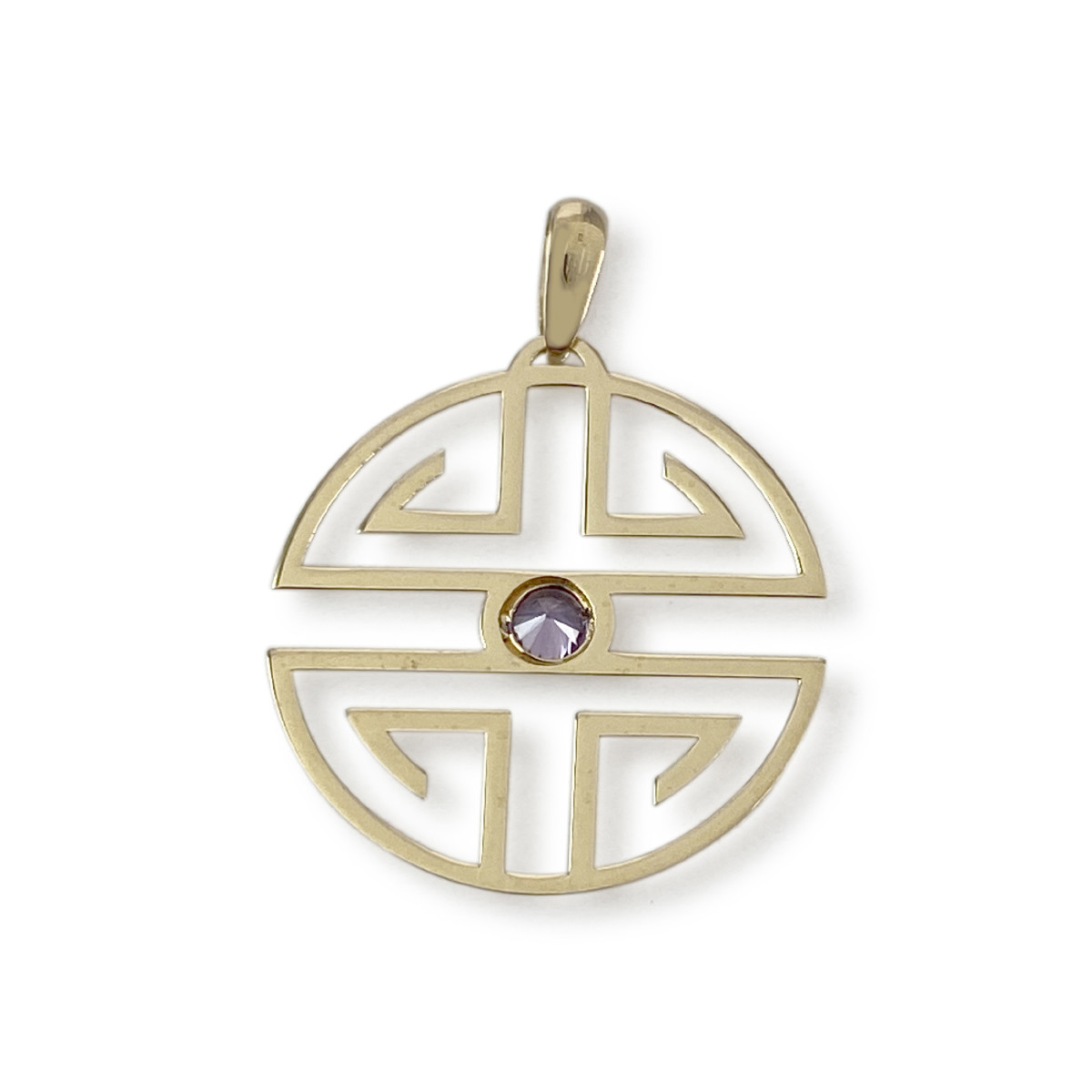 Pendentif d'occasion or 750 jaune oxyde de zirconium - vue 2