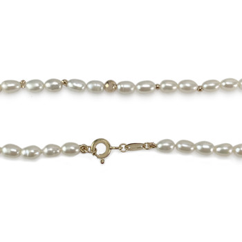 Collier d'occasion or 375 jaune perle de culture de chine
