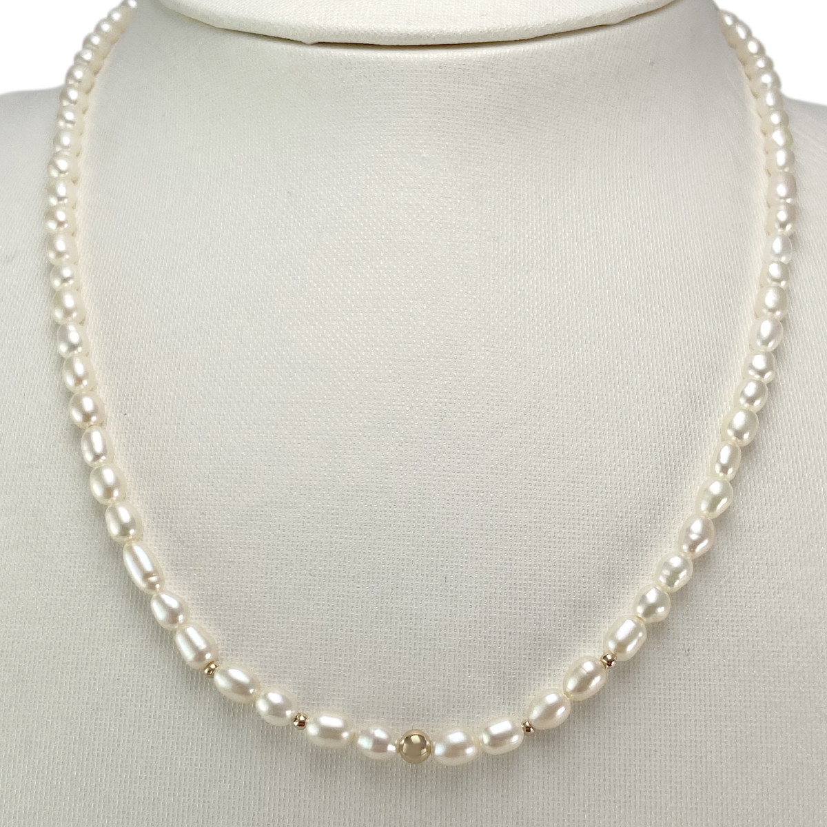 Collier d'occasion or 375 jaune perle de culture de chine - vue 2