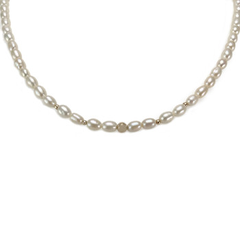 Collier d'occasion or 375 jaune perle de culture de chine
