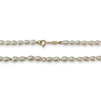 Collier d'occasion or 375 jaune perle de culture de chine