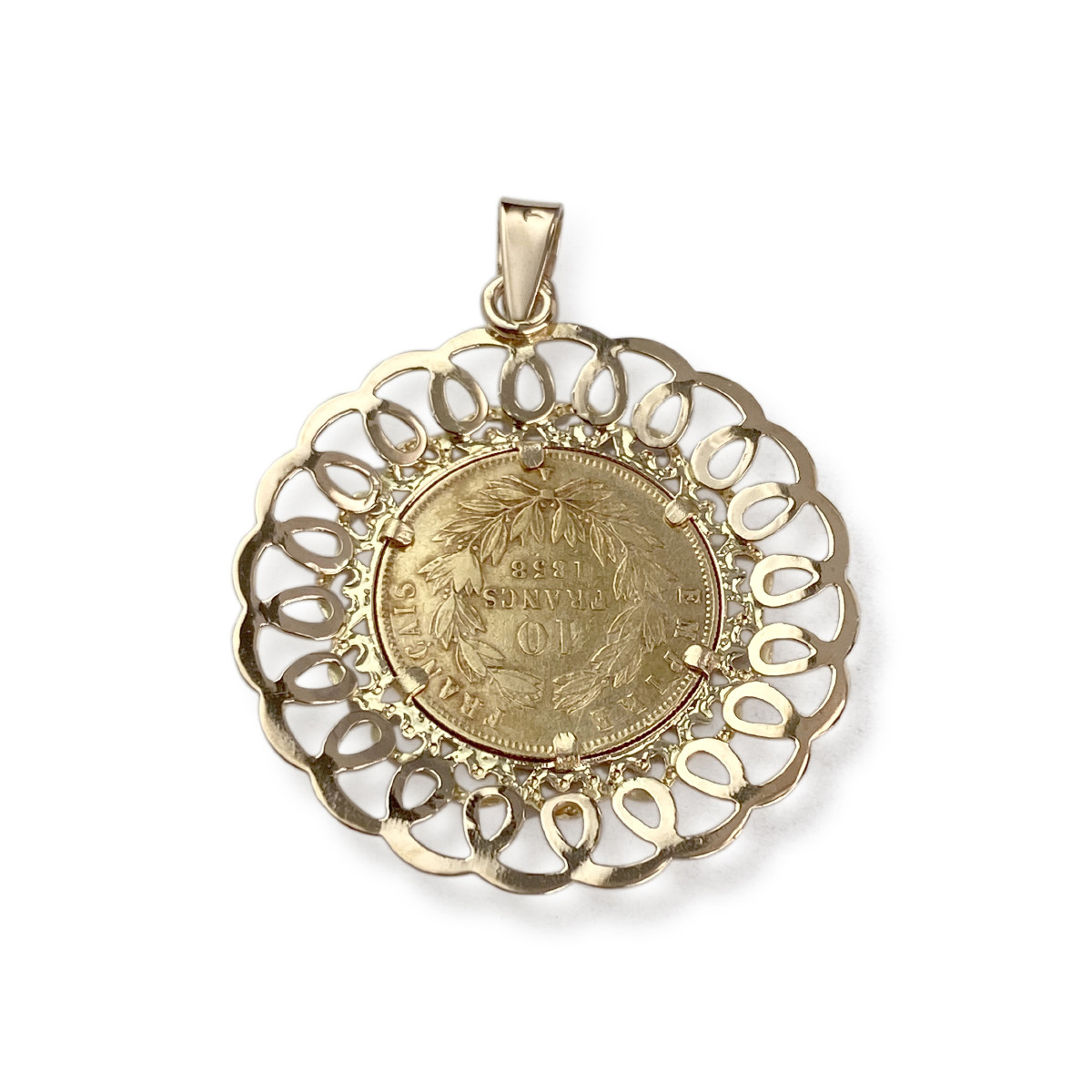 Pendentif d'occasion or 750 jaune pièce - vue 2