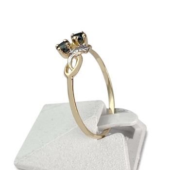 Bague d'occasion or 750 jaune saphirs