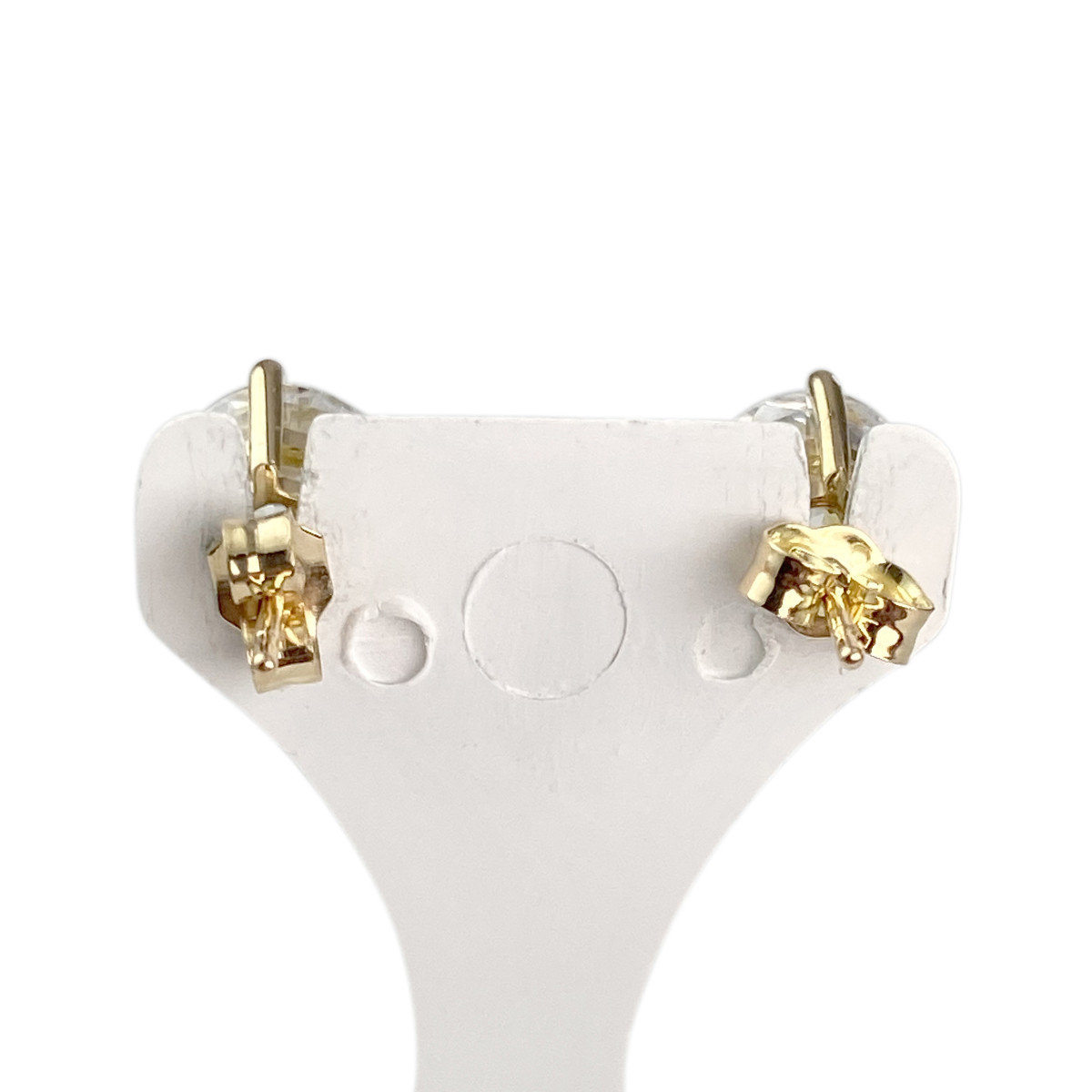Boucles d'oreilles d'occasion or 750 jaune oxydes de zirconium - vue 3