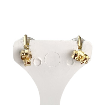 Boucles d'oreilles d'occasion or 750 jaune oxydes de zirconium