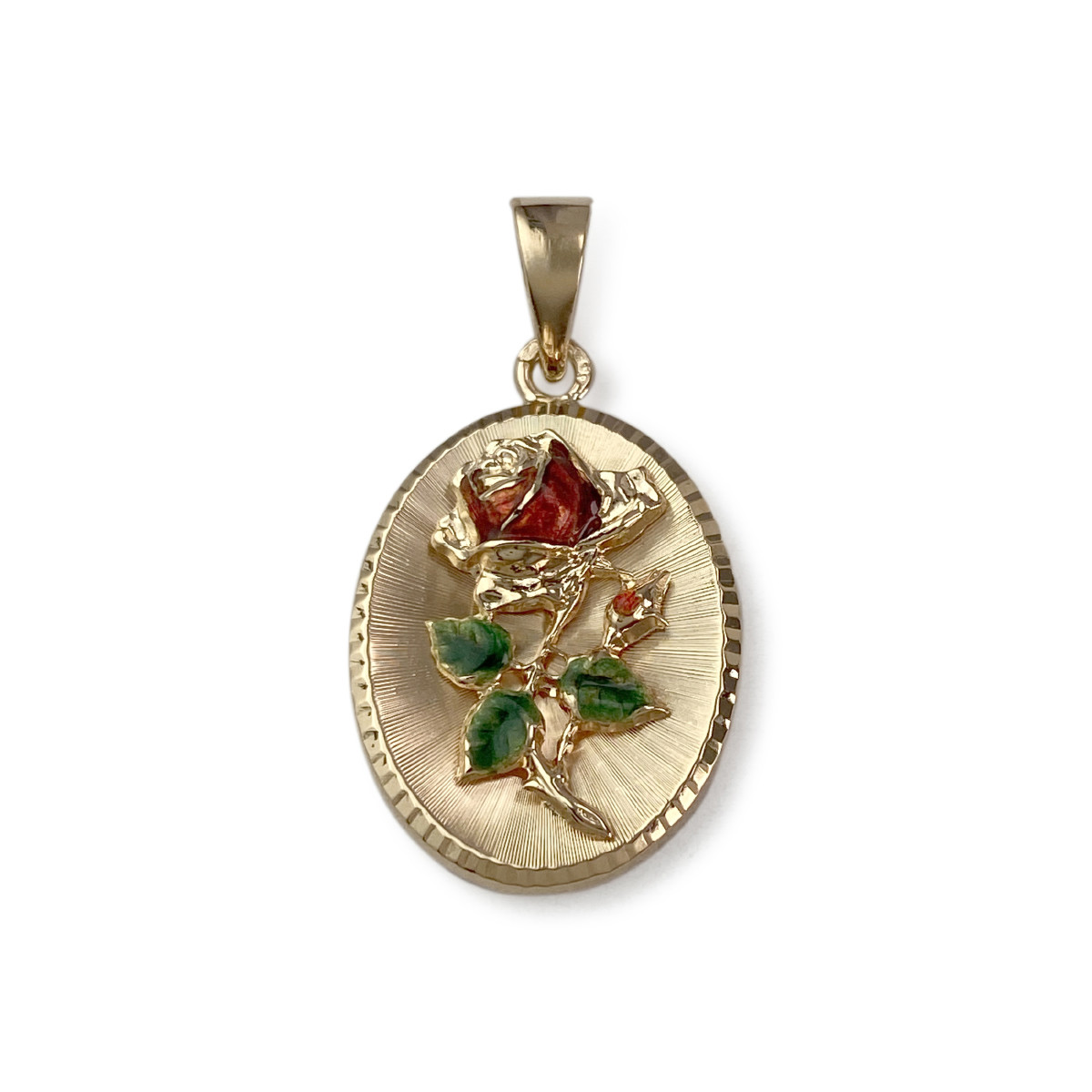 Pendentif d'occasion or 750 jaune fleur