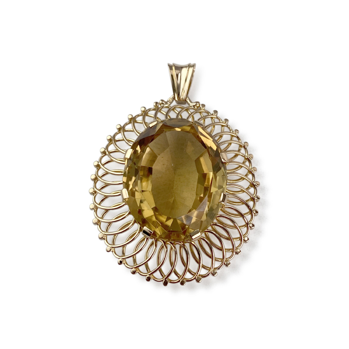 Pendentif d'occasion or 750 jaune citrine
