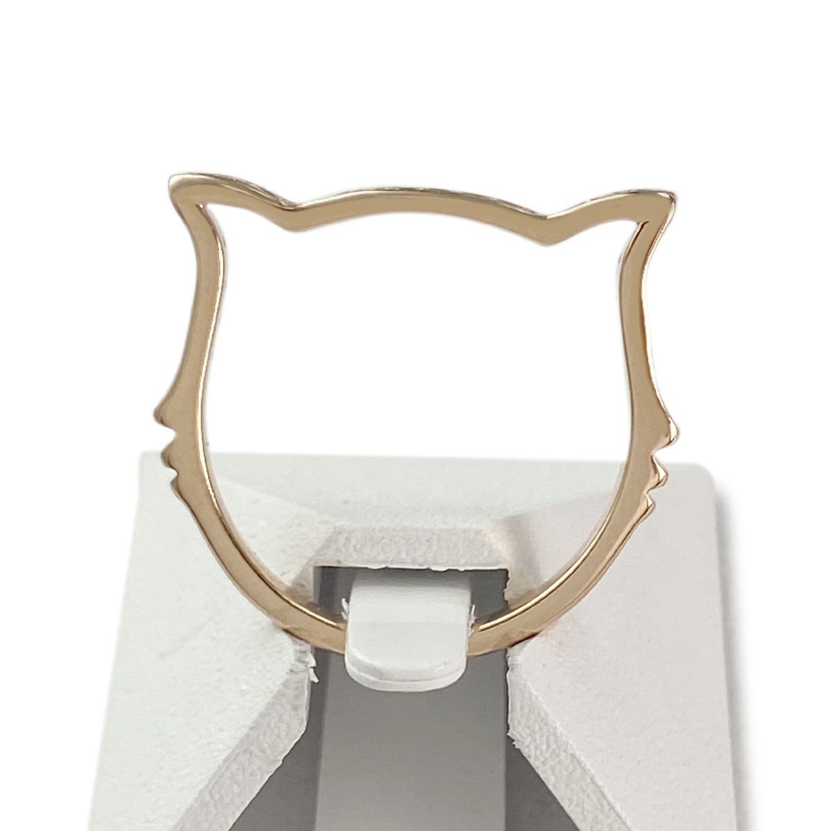 Bague d'occasion or 750 jaune chat diamants - vue 3