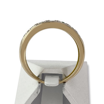Bague d'occasion or 750 jaune émeraudes diamants