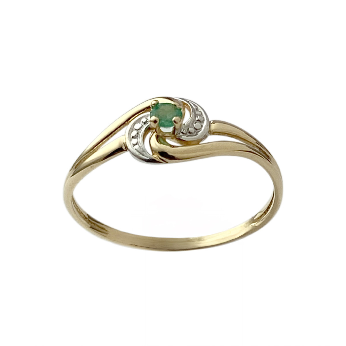 Bague d'occasion or 750 jaune émeraude