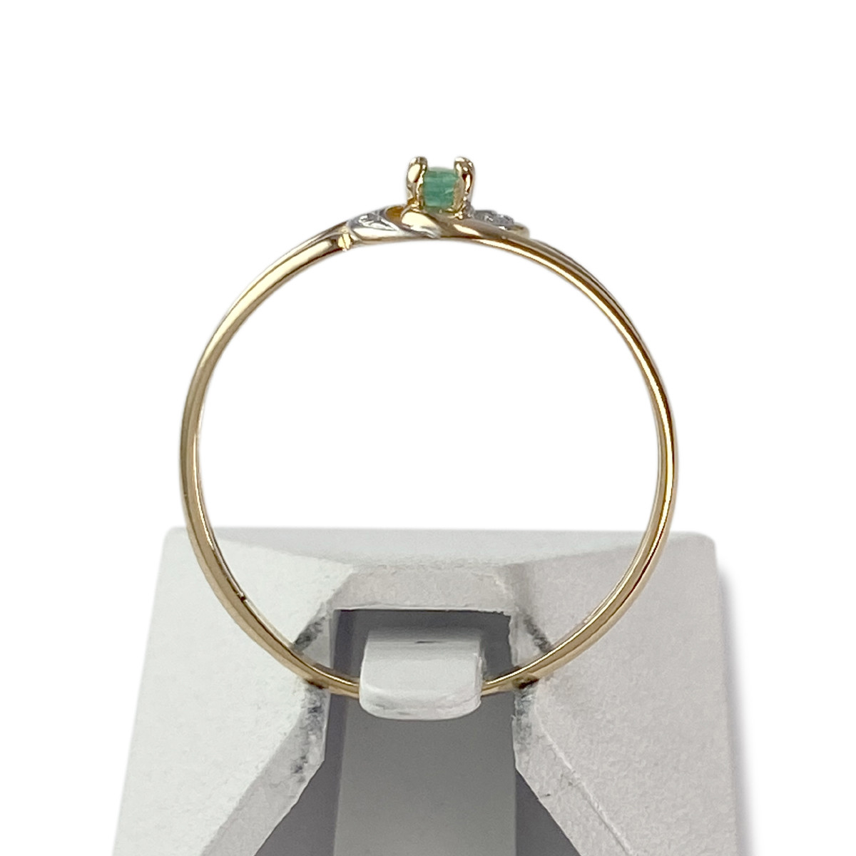 Bague d'occasion or 750 jaune émeraude - vue 3