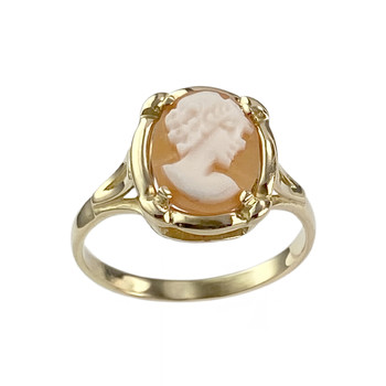 Bague d'occasion or 750 jaune camée