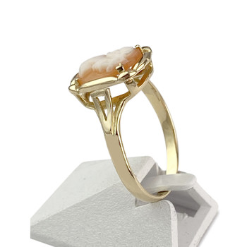 Bague d'occasion or 750 jaune camée