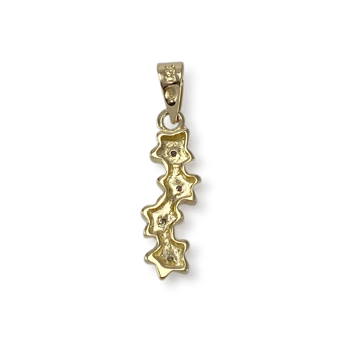 Pendentif d'occasion or 750 jaune étoile diamant - vue 2
