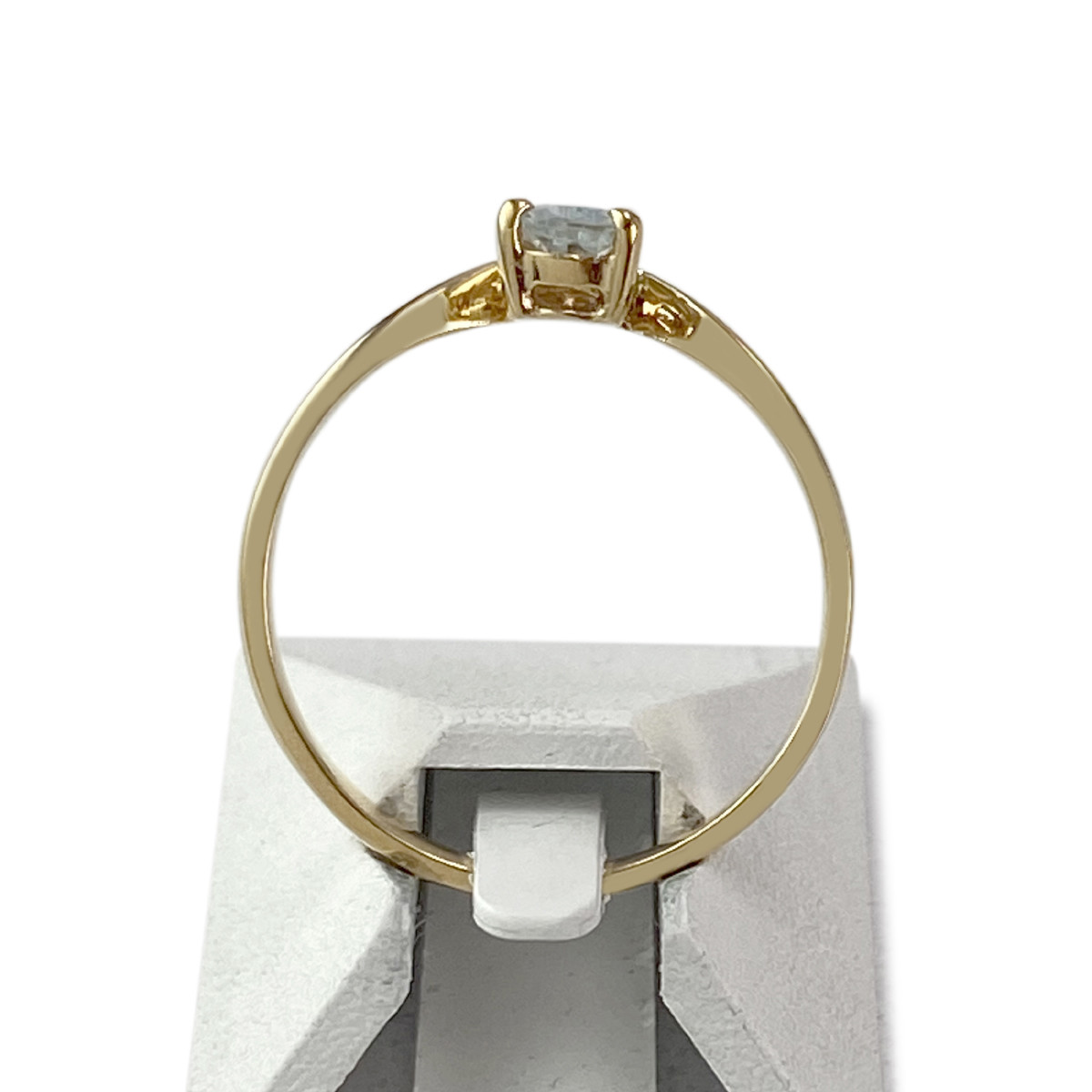 Bague d'occasion or 750 jaune aigue marine - vue 3