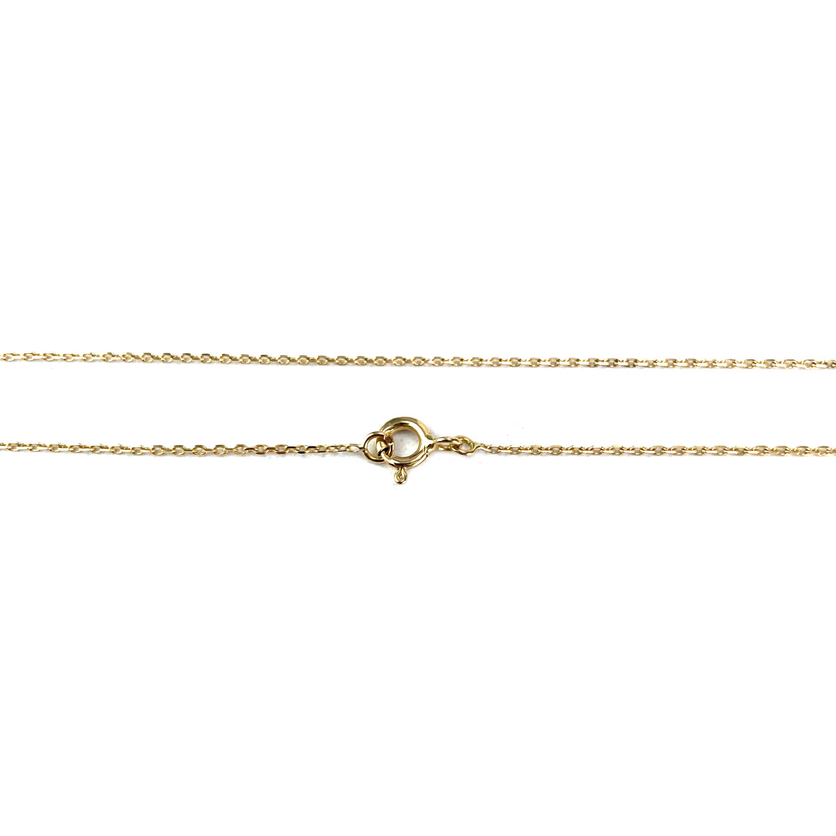 Collier d'occasion or 750 2 tons forcat diamant topaze bleue - vue 3