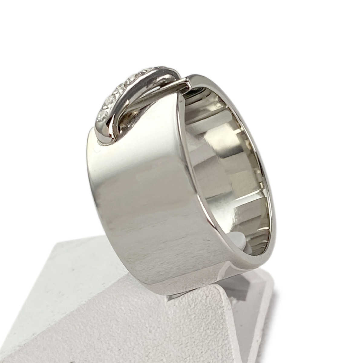 Bague d'occasion or 750 blanc diamant - vue 2