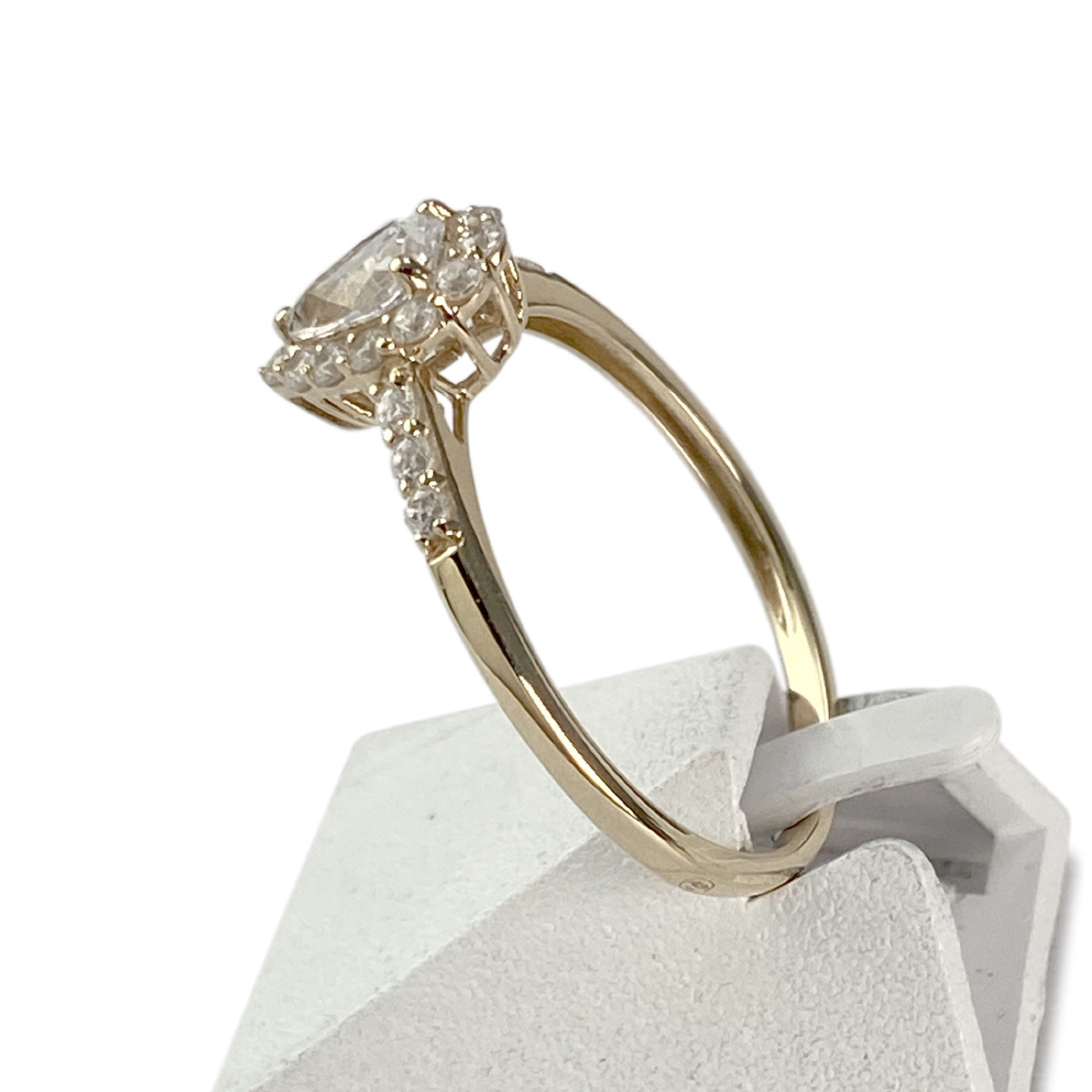 Bague d'occasion or 375 jaune zirconias - vue 2