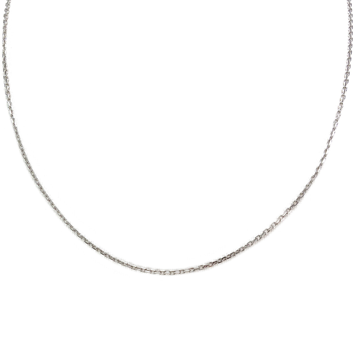 Chaîne d'occasion or 750 blanc forçat 46.5 cm