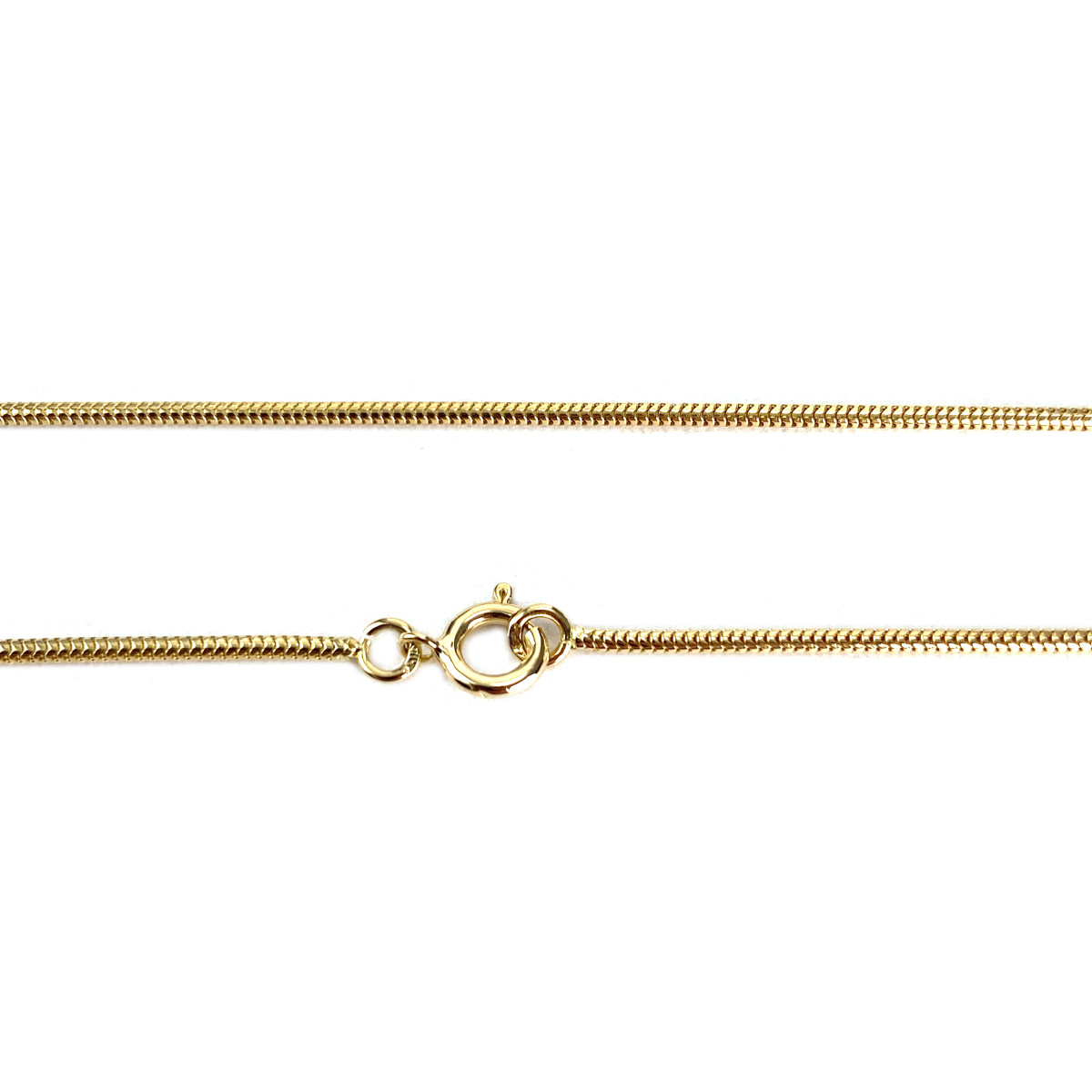 Collier d'occasion or 750 jaune maille serpent diamant - vue 3