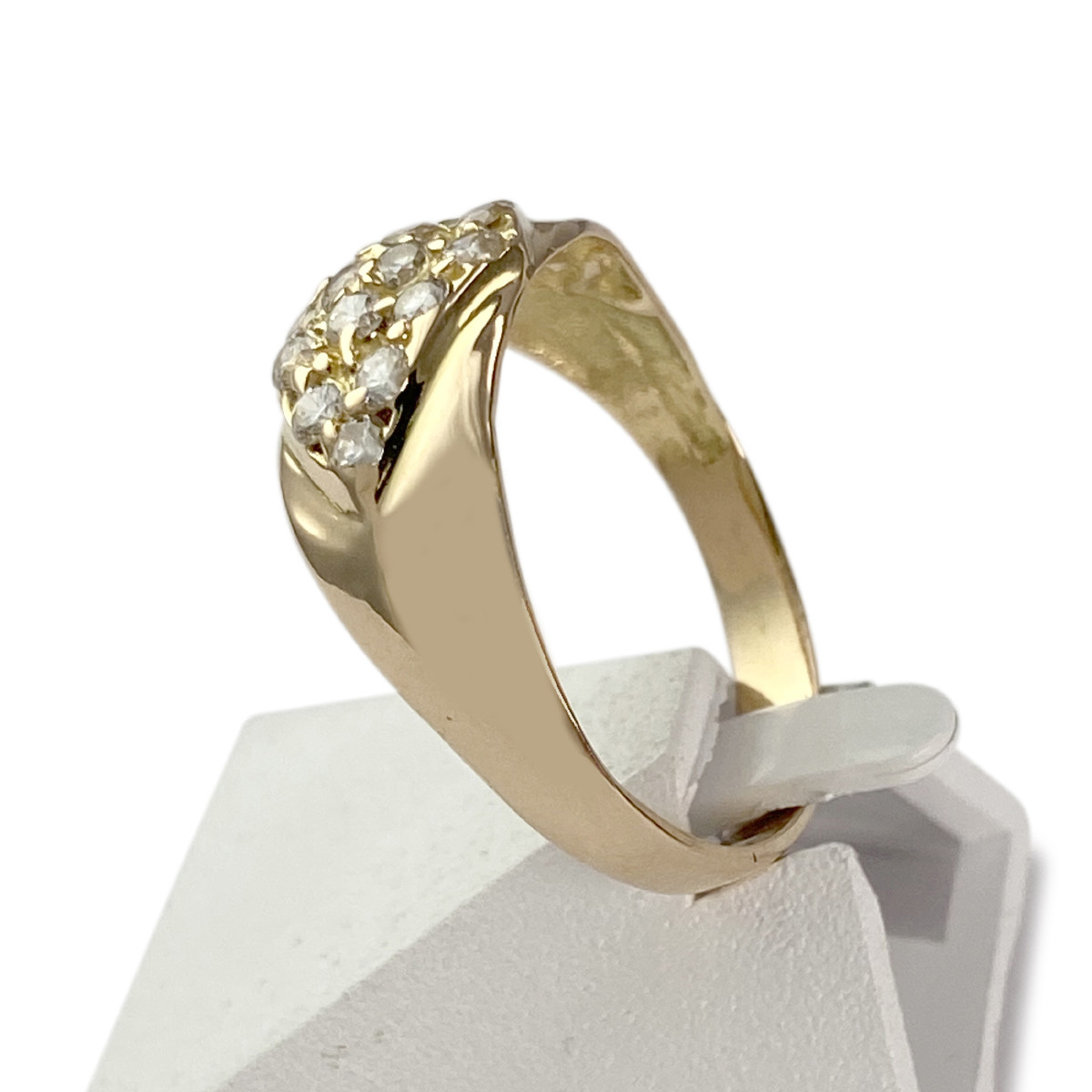 Bague d'occasion or 750 jaune oxyde de zirconium - vue 2