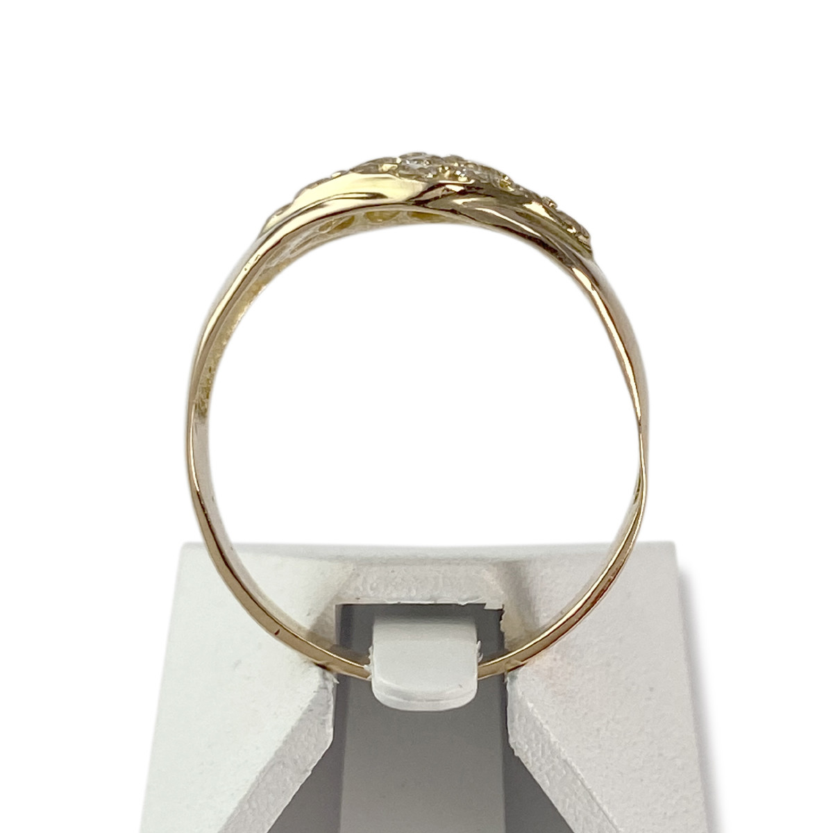 Bague d'occasion or 750 jaune oxyde de zirconium - vue 3