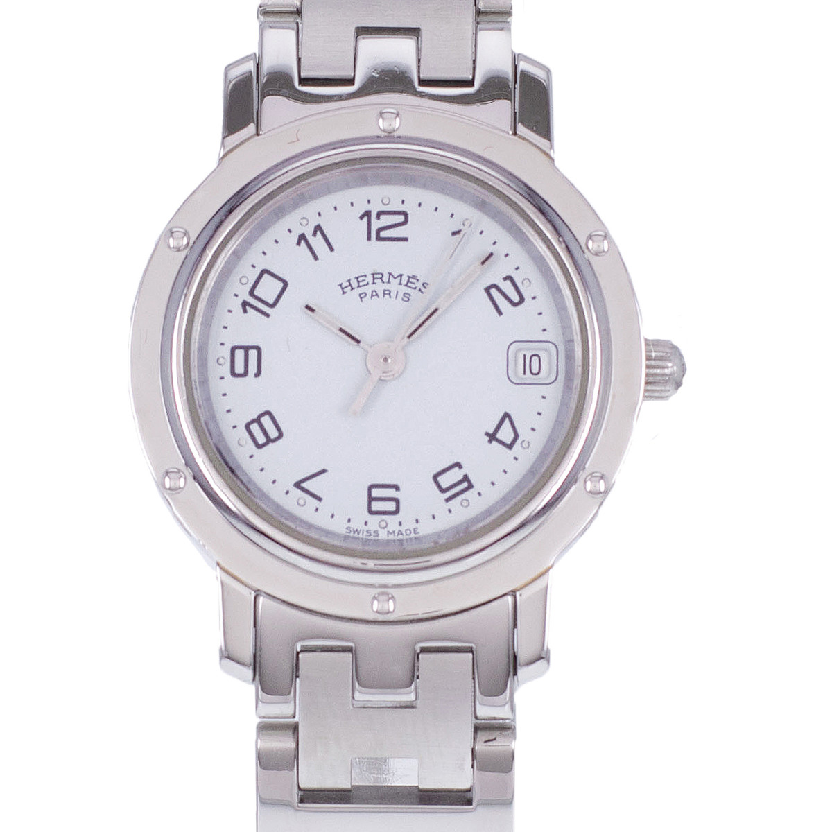 HERMES Clipper dameshorloge quartz roestvrij stalen armband - bekijk D1
