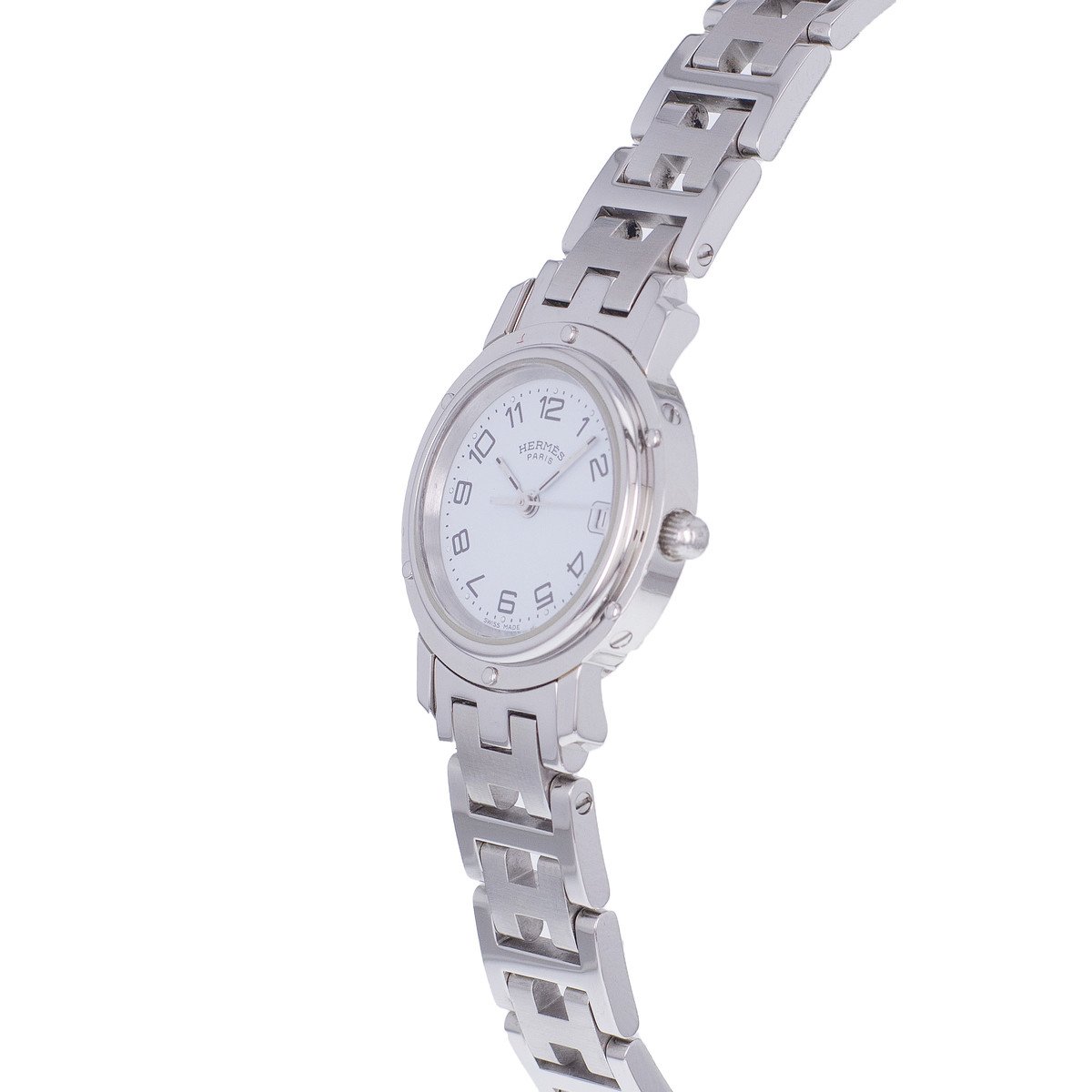 HERMES Clipper dameshorloge quartz roestvrij stalen armband - bekijk D2