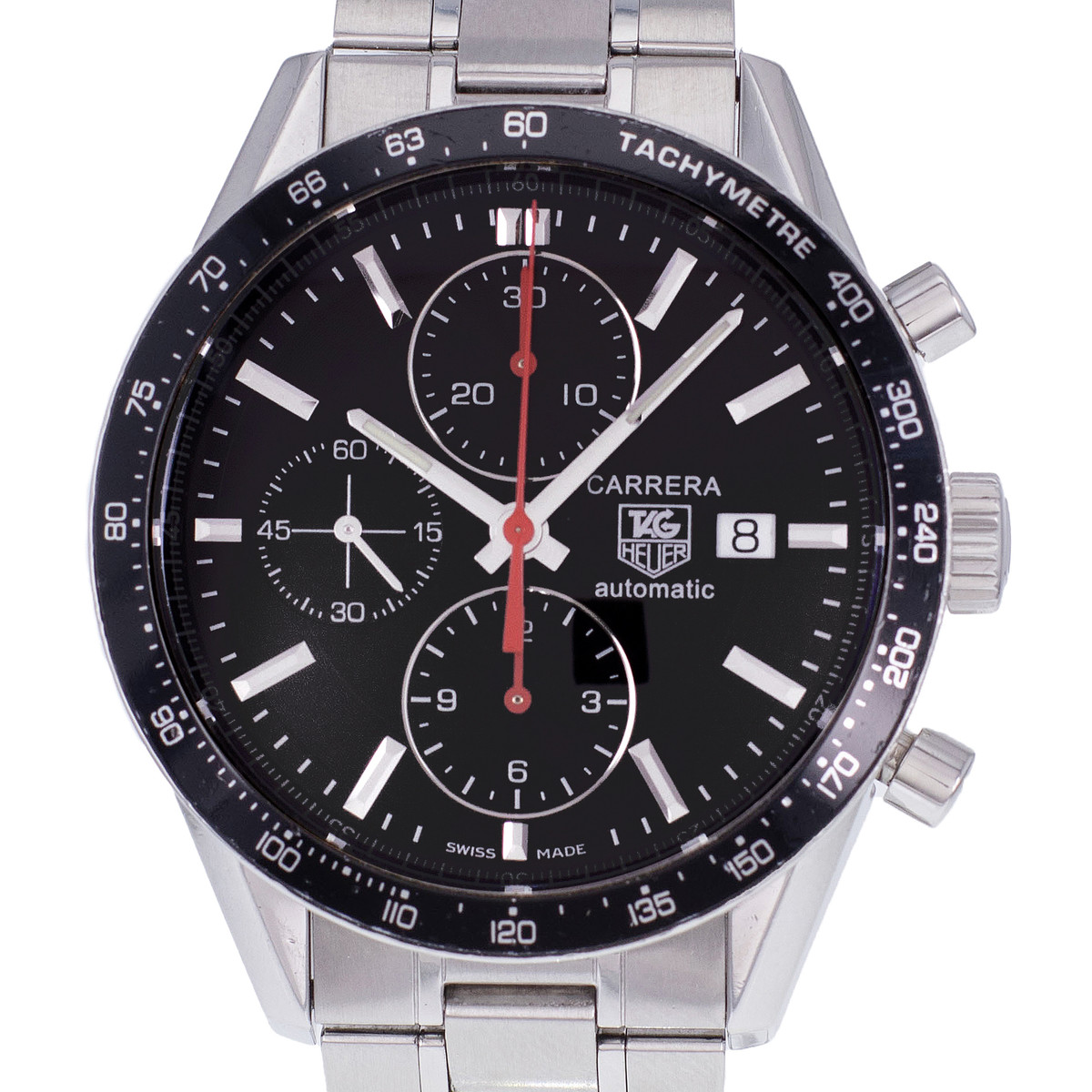 Second hand watch TAG HEUER Carrera men automatic steel bracelet - view D1