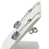 Boucles d'oreilles d'occasion or 375 blanc amethyste - vue V2