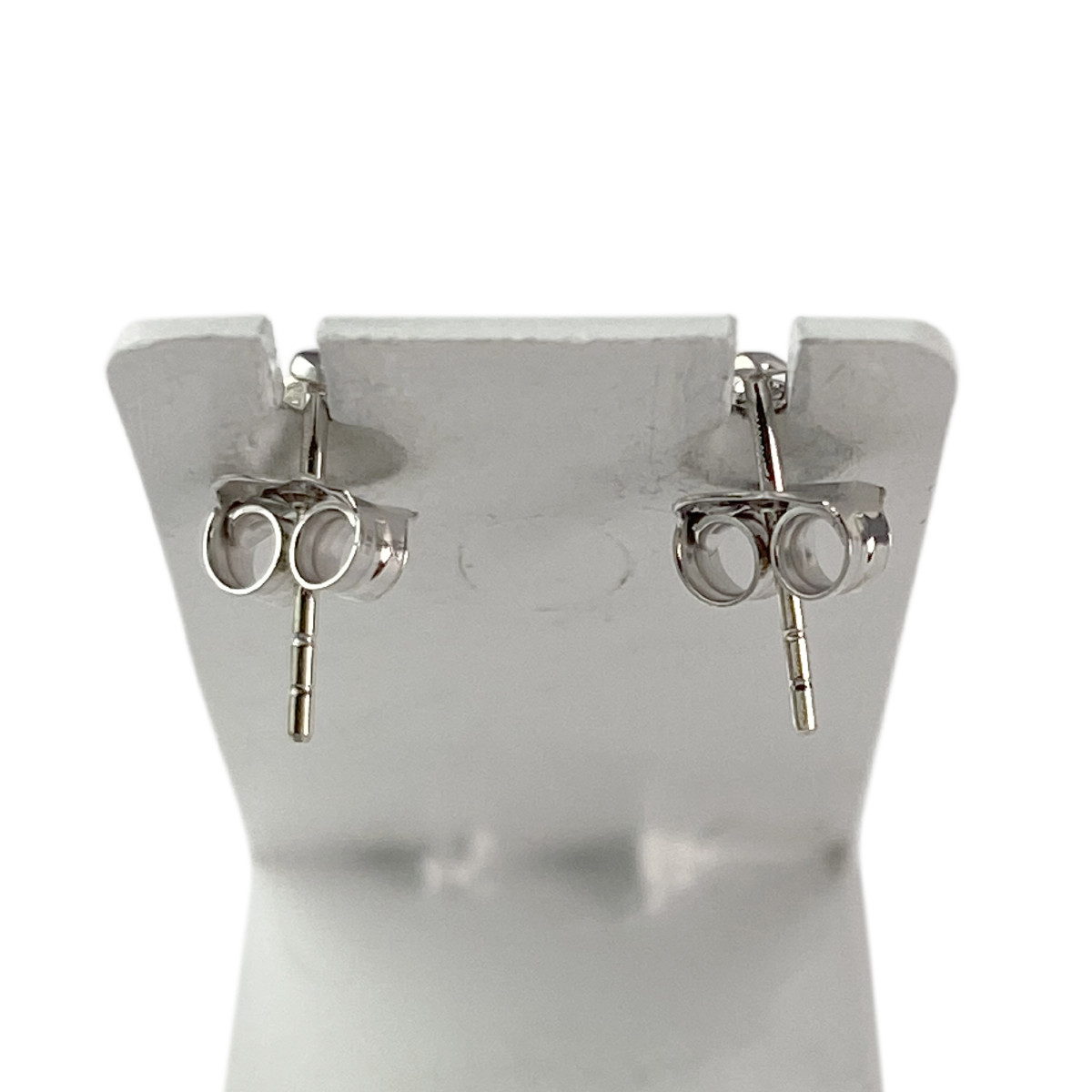 Boucles d'oreilles d'occasion or 375 blanc amethyste - vue 3