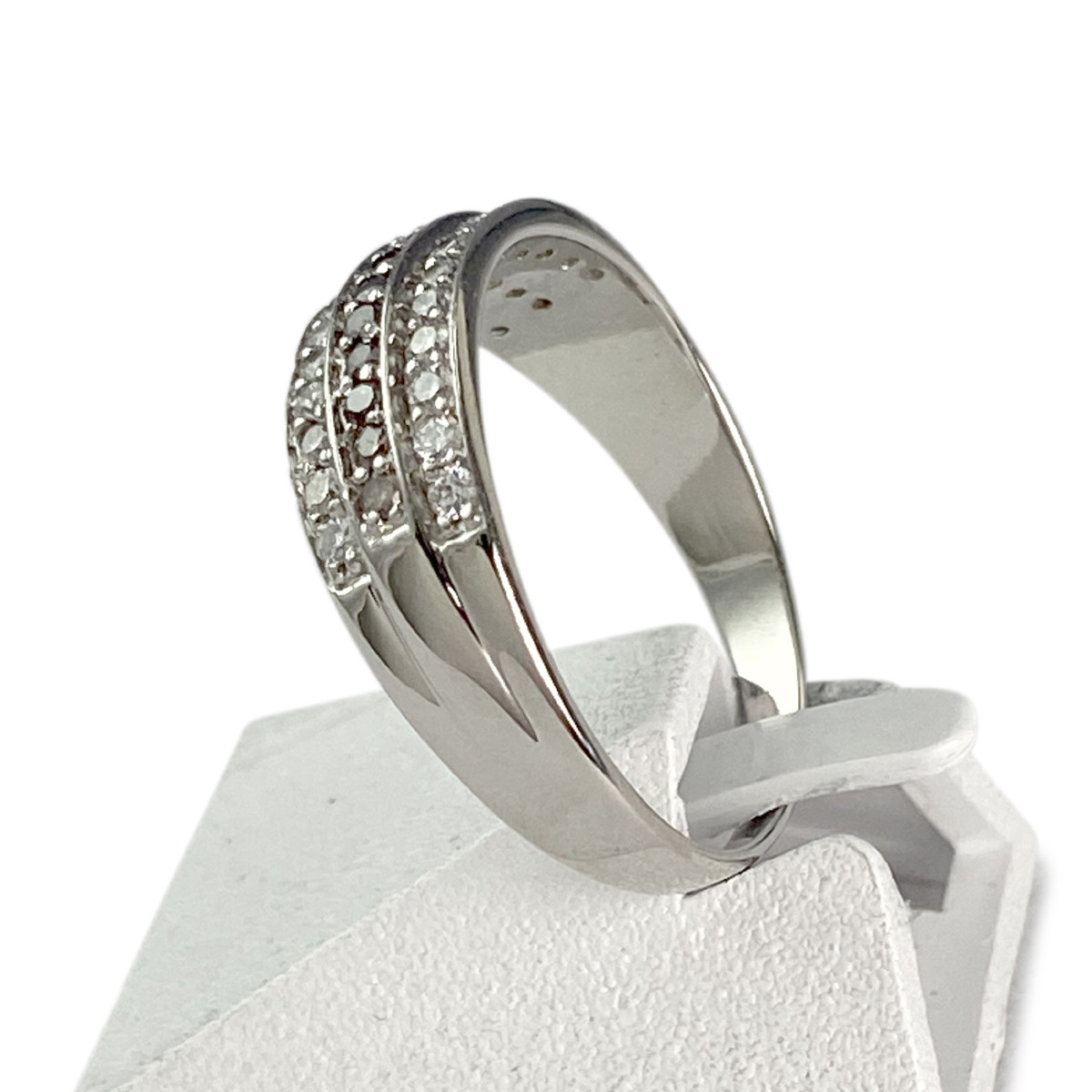 Bague d'occasion or 750 jaune diamant diamant ambre - vue 2