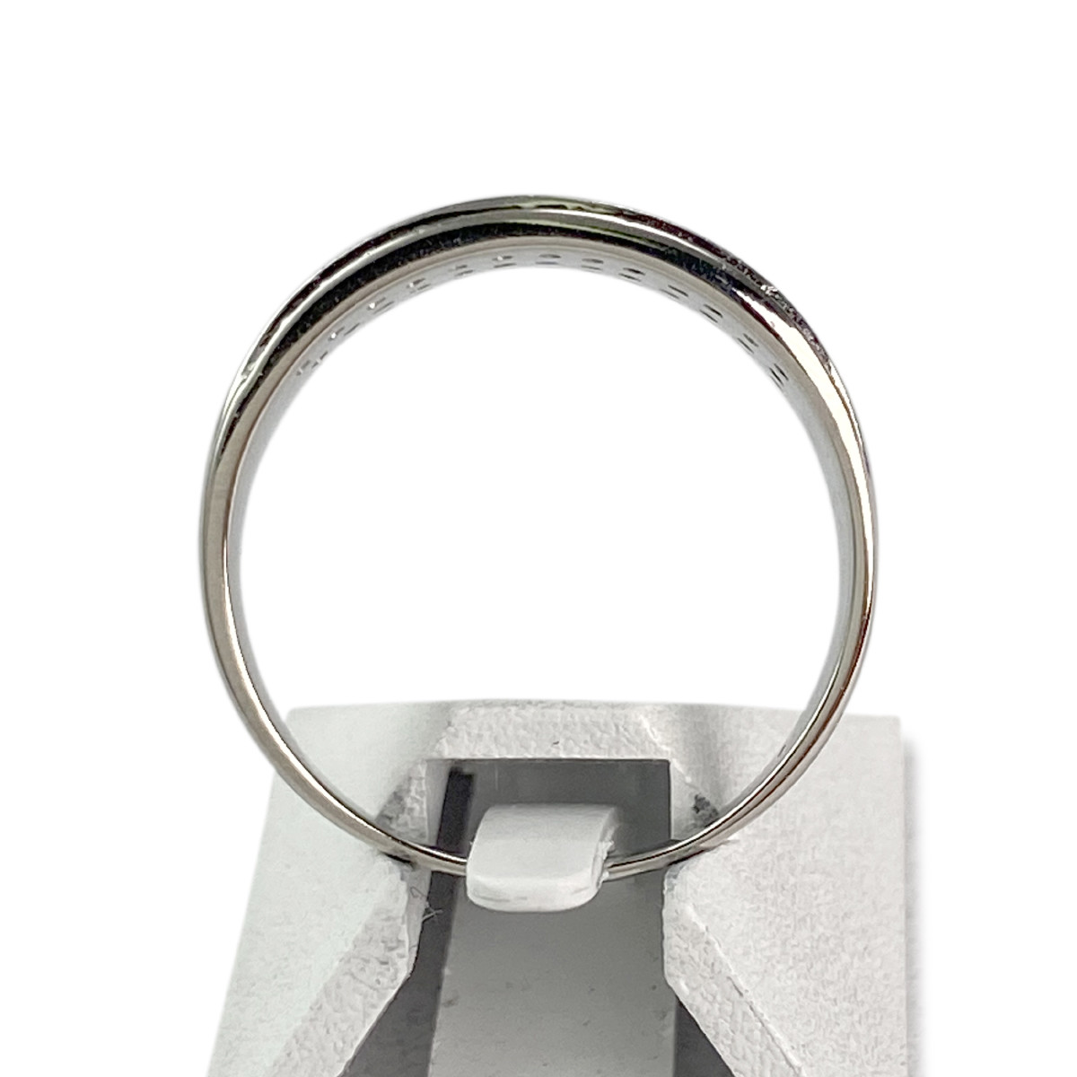 Second hand gold 750 white diamond ring - view 3