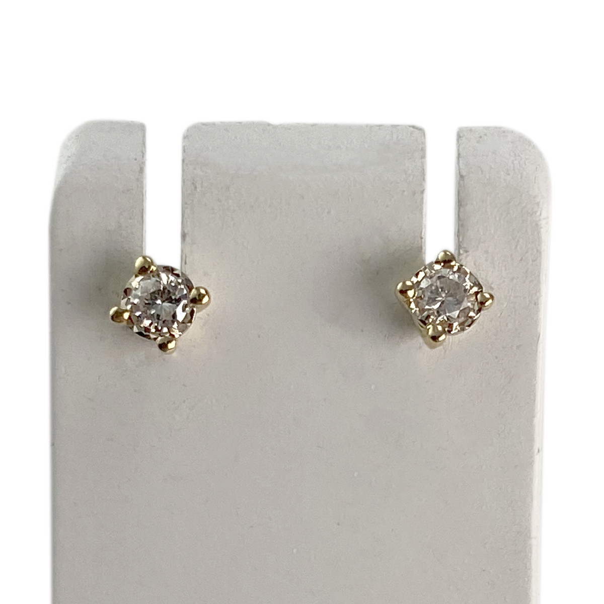 Boucles d'oreilles d'occasion or 750 jaune diamants