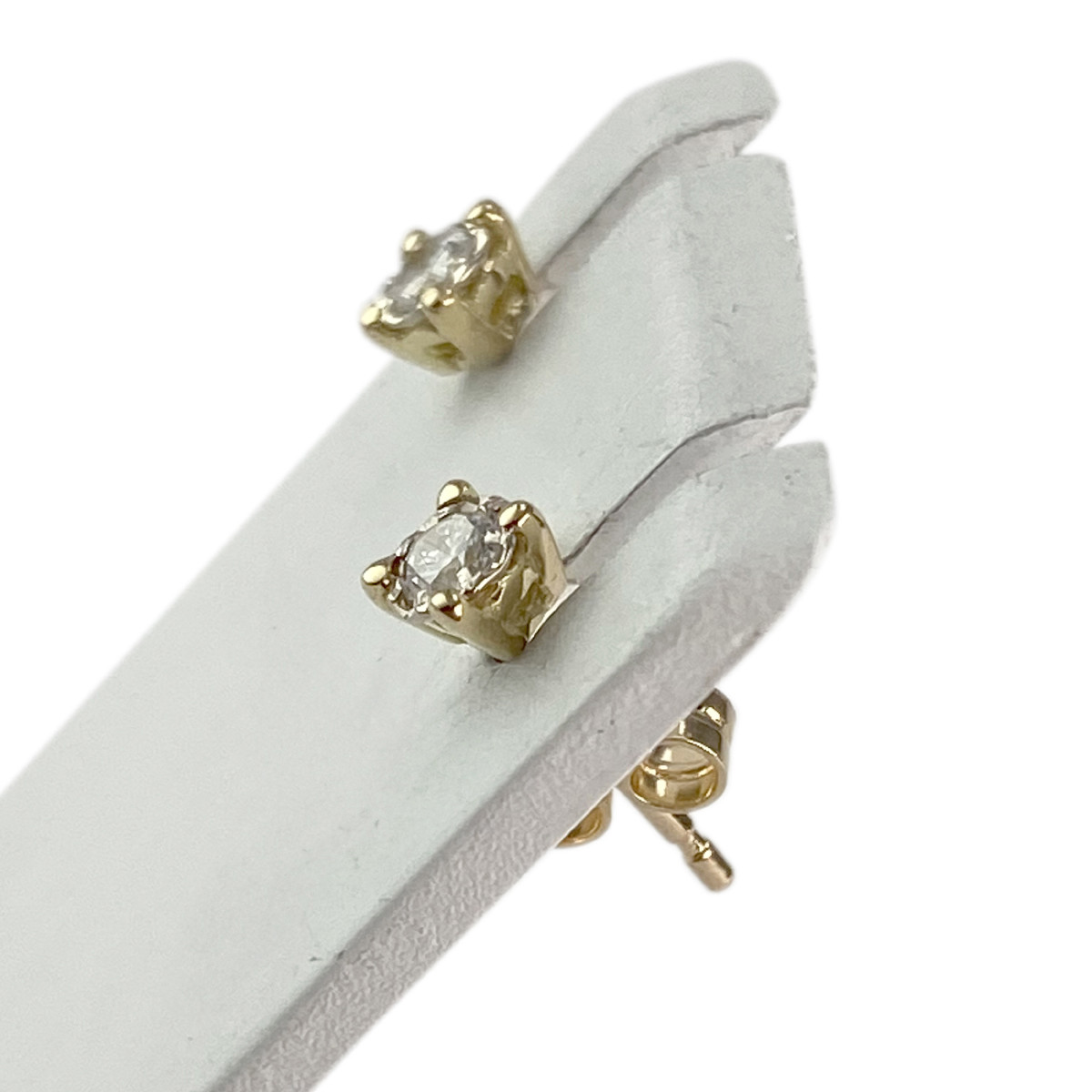 Boucles d'oreilles d'occasion or 750 jaune diamants - vue 2