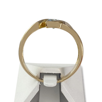 Bague d'occasion or 750 jaune topaze sky blue