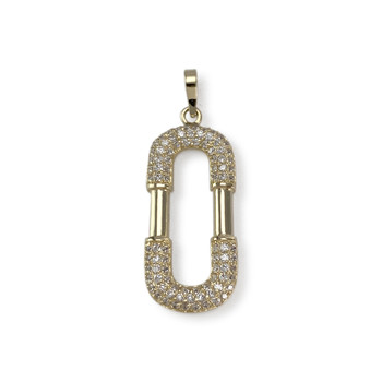 Pendentif d'occasion or 750 jaune zircon