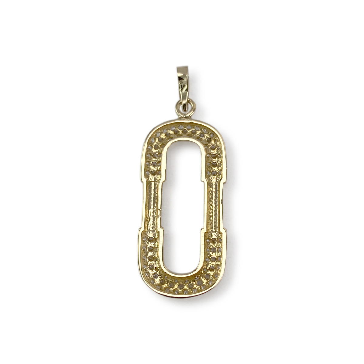 Pendentif d'occasion or 750 jaune zircon - vue 2