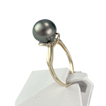 Bague d'occasion or 375 jaune perle de Tahiti
