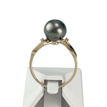 Bague d'occasion or 375 jaune perle de Tahiti