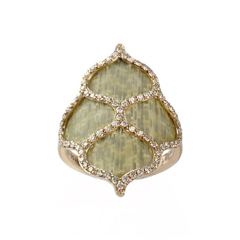 Bague d'occasion or 750 jaune diamants