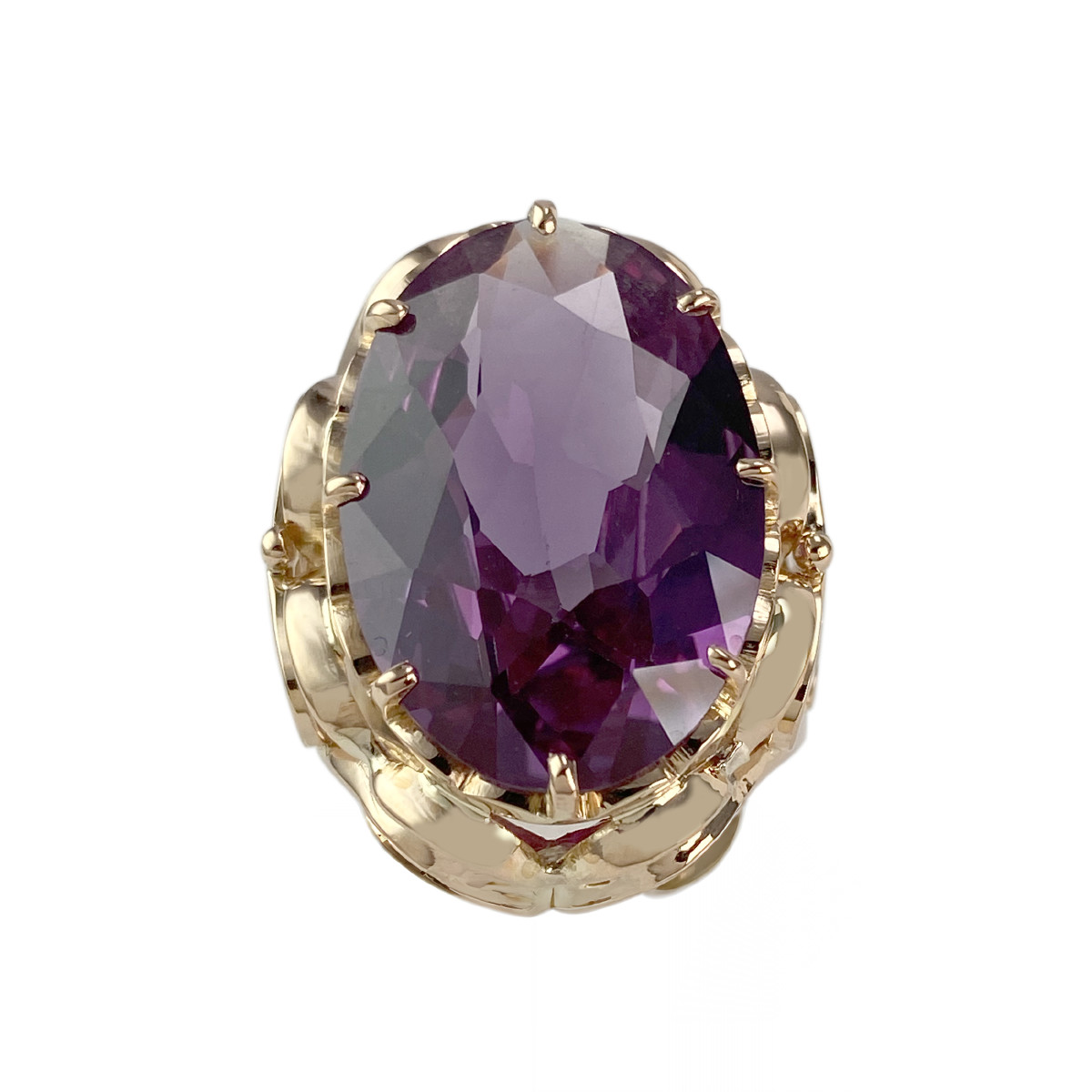 Bague d'occasion or 750 jaune pierre synthetique