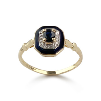 Bague d'occasion or 750 jaune saphir