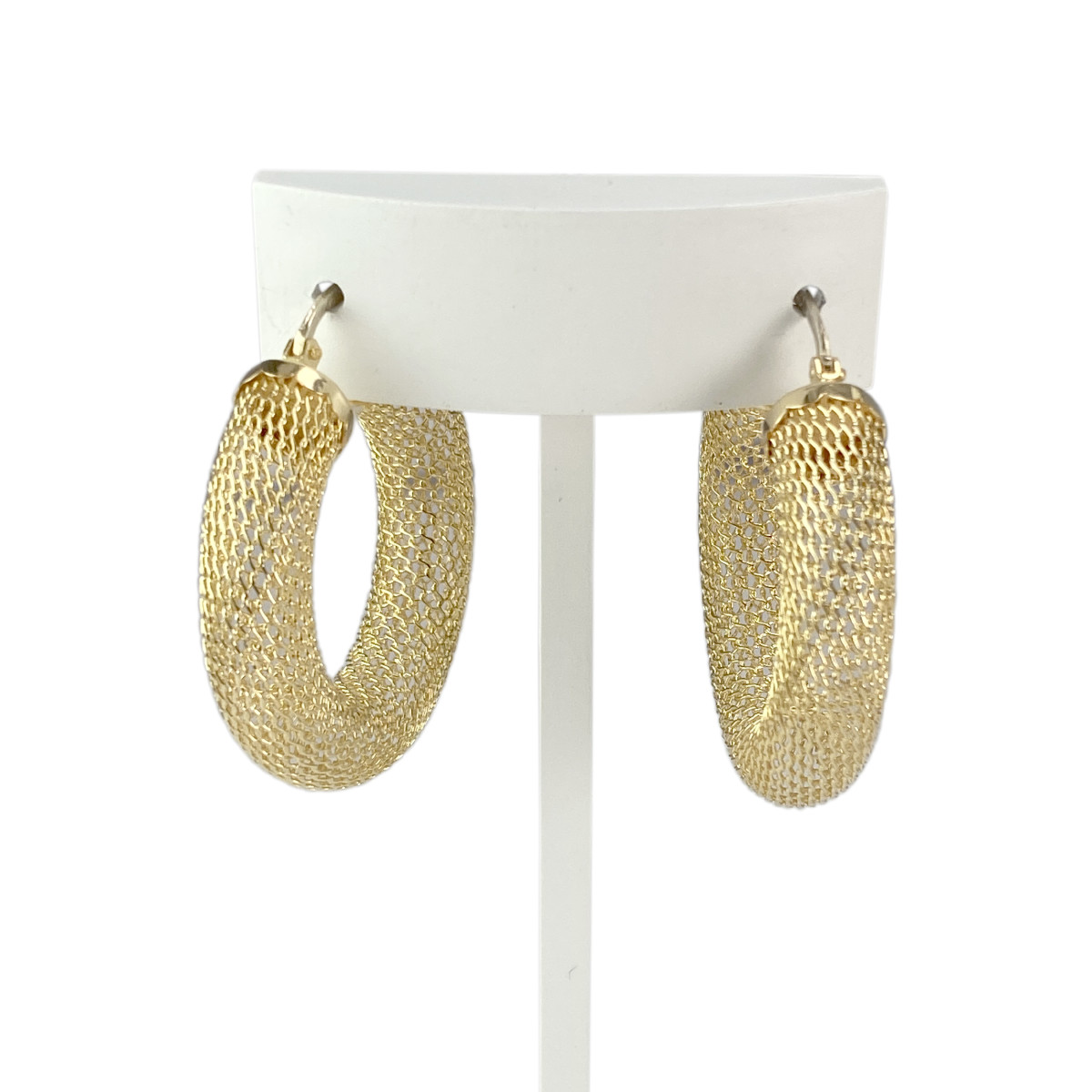 Second-hand 750 yellow gold hoop earrings