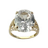 Second-hand gold 750 yellow zirconia ring - vue V1