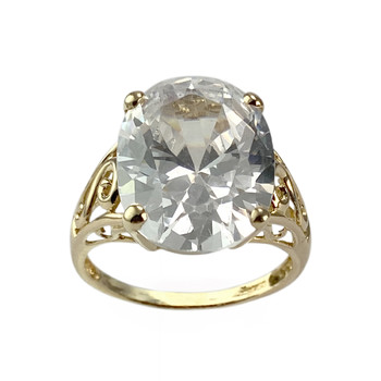 Bague d'occasion or 750 jaune zirconia