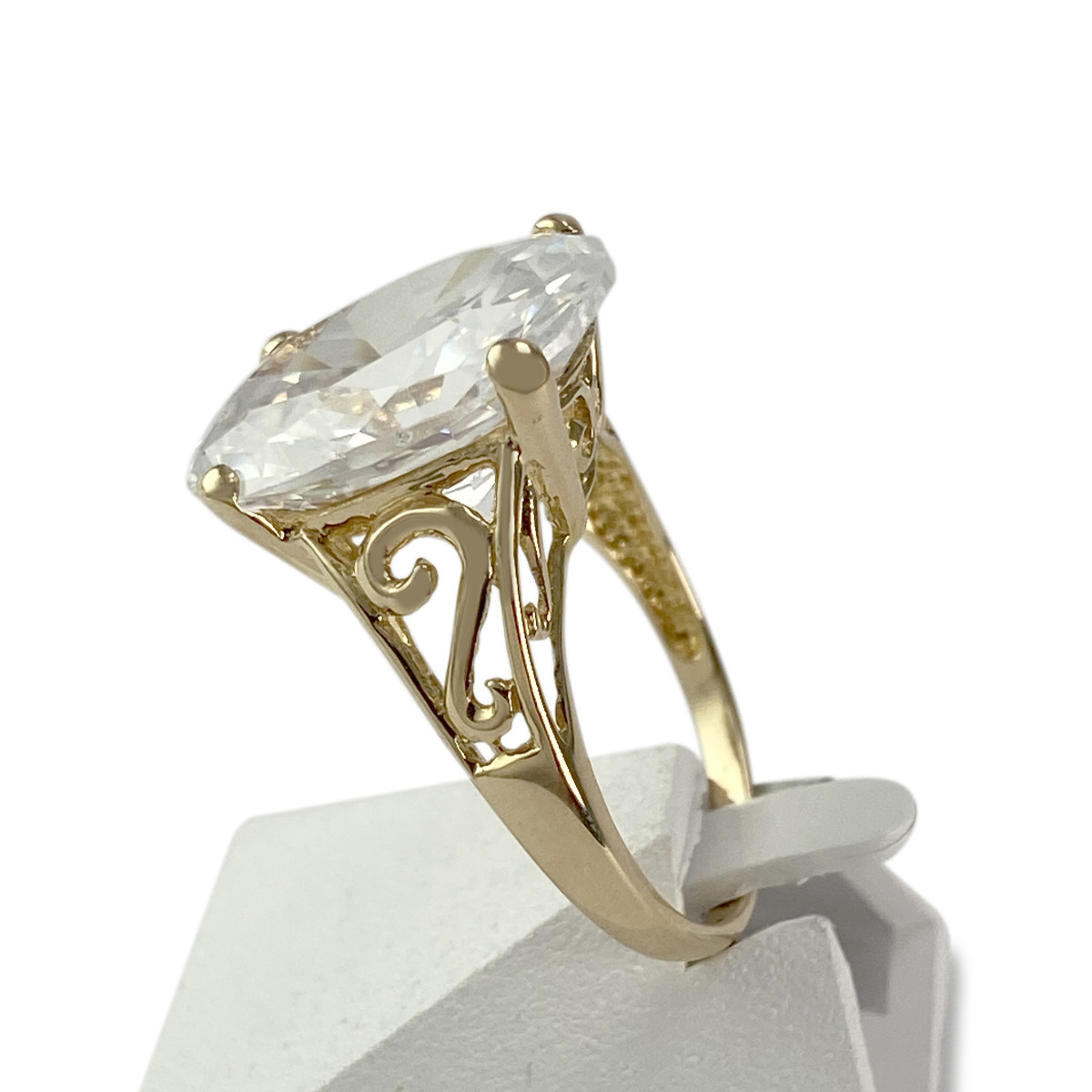 Bague d'occasion or 750 jaunezirconia - vue 2